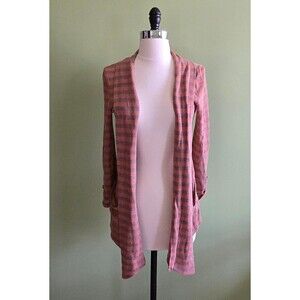 Love Culture Orange and Grey Long Sleeve Cardigan Size Medium